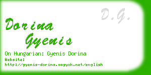 dorina gyenis business card
